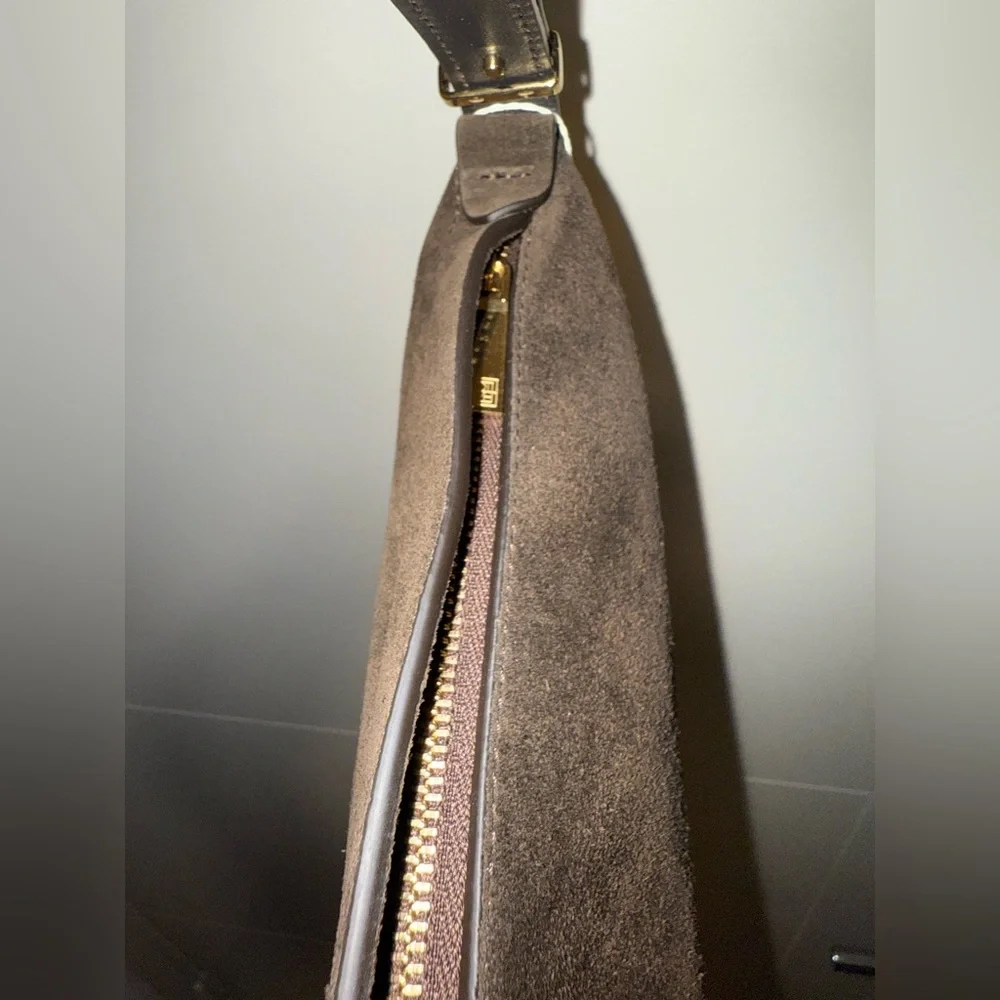 Toteme Suede Sooped Sling Bag, Pepper